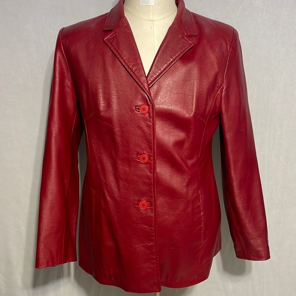 Danier Jackets & Blazers - Danier Red Leather Jacket